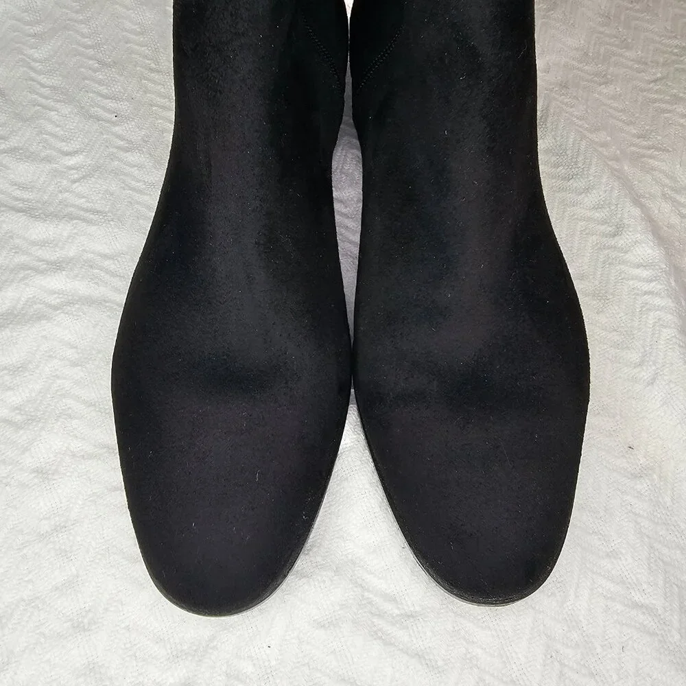 Ann Taylor Carlene Suede OTK Over The Knee 1” Low Heel Boot 9 Black